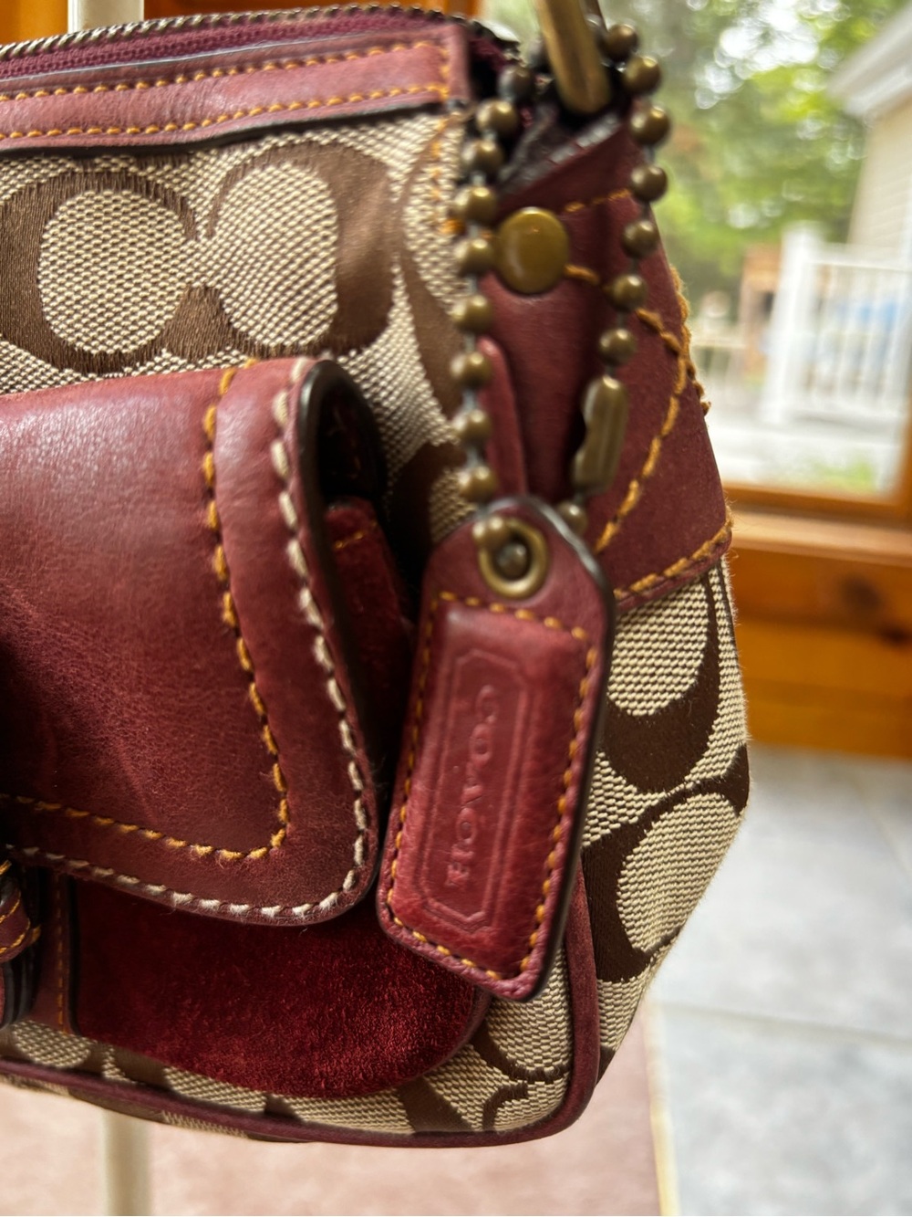 Coach 2004 Fall Special Edition Signature Suede and Canvas Bag EUC - Picture 2 of 11